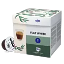 Kaffekapslen Flat White pak en capsule voor Dolce Gusto
