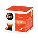 Nescafé Lungo Packung und Kapsel für Dolce Gusto