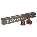 Kaffekapslen Lungo Strong Premium pak en capsule voor Nespresso
