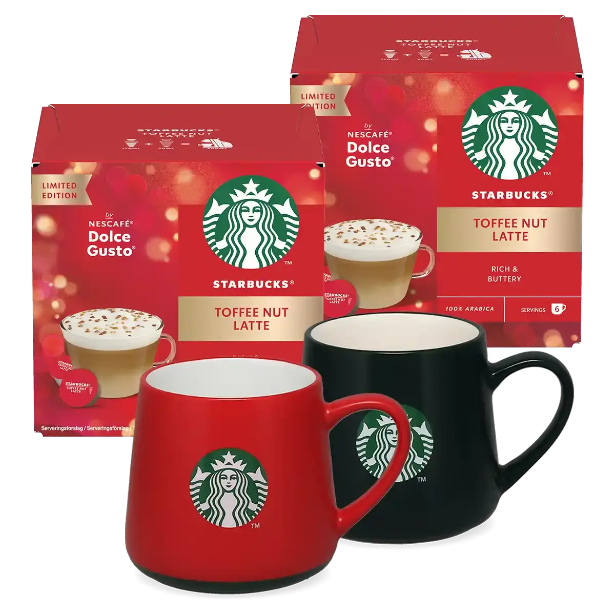 Toffee Nut Latte + 2 mok-bundel