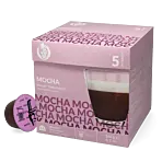 Kaffekapslen Mocha pak en capsule voor Dolce Gusto
